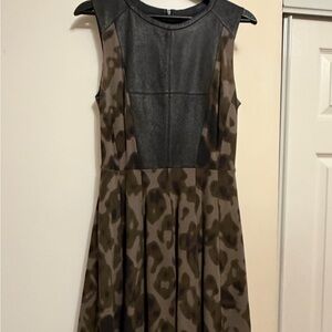 Karen Millen Animal Print Dress with Black Accents